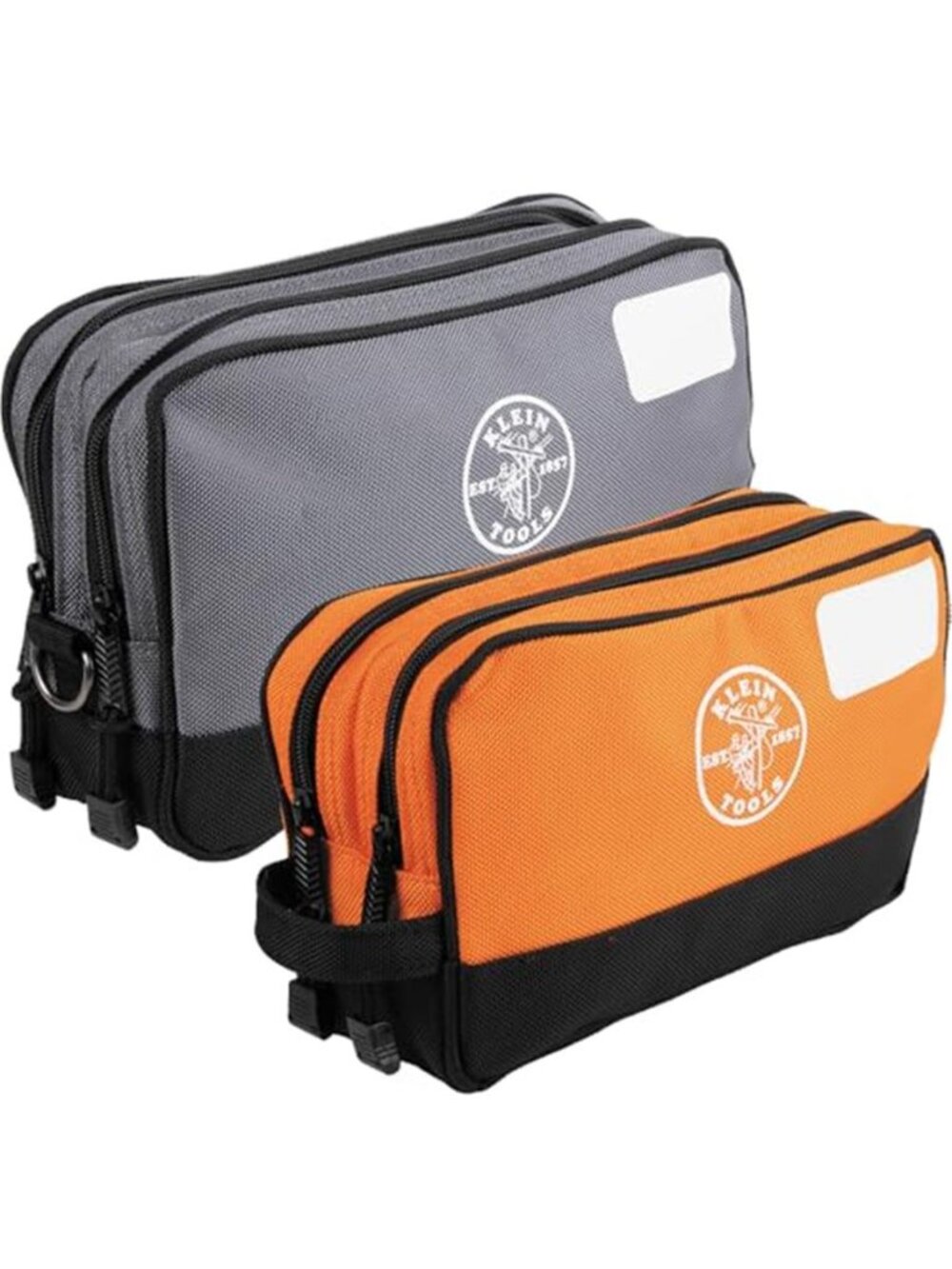 Heavy Duty Tool Pouch Set 2 Pack Dual Compartment Zipper Bag Organizer 12 10